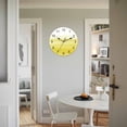 thumbnail image 4 of Wall Clock Yellow White Clocks PVC Silent Non-Ticking Battery Operated Decorative Ombre Abstract Round Clock for Home Living Room Kitchen Bedroom Office School Wall Decor 14 Inch, 4 of 9