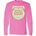 thumbnail image 3 of Inktastic Certified Worlds Greatest Grammy Accept No Substitutes Long Sleeve T-Shirt, 3 of 5
