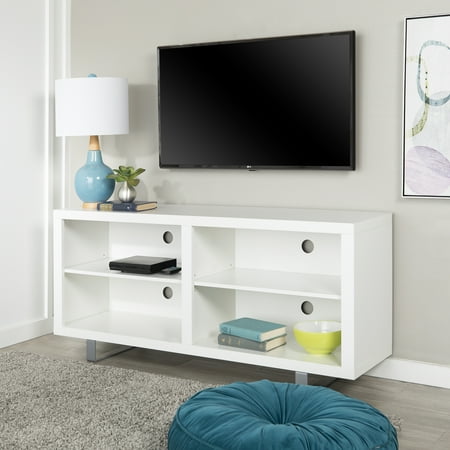 58 Modern Tv Stand Media Storage Console Entertainment Center 58 Modern Tv Stand Media Storage Console Entertainment Center White