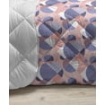 thumbnail image 3 of Floral Down Alternative Comforter, Flower Art Pattern with Swirly Petals Leaves Branches Curls Pastel Pattern, Microfiber Quilt for All Season, 5 Sizes, Blue Violet Lilac, by Ambesonne, 3 of 3