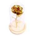 thumbnail image 1 of de cristal LED rosa sobre base de madera San Valentín dorado Zulema Lámparas de base de madera de cúpula, 1 of 8