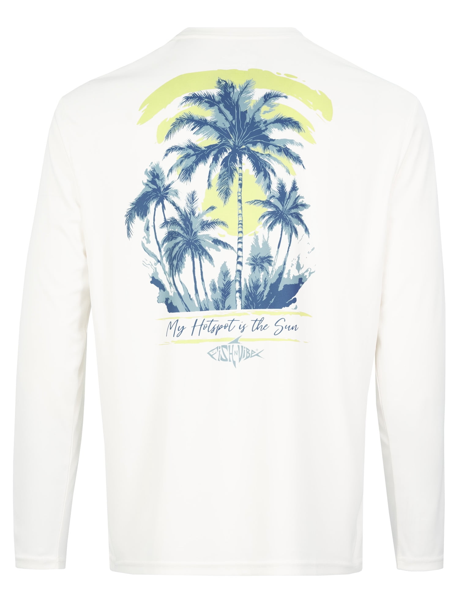 Fish N Vibe Men's Sublimated Long Sleeve Performance Tee, Bright White/Fnv Hotspot, 3XL