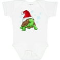 thumbnail image 3 of Inktastic Christmas Turtle in with Santa Hat and Snowflakes Boys or Girls Baby Bodysuit, 3 of 5