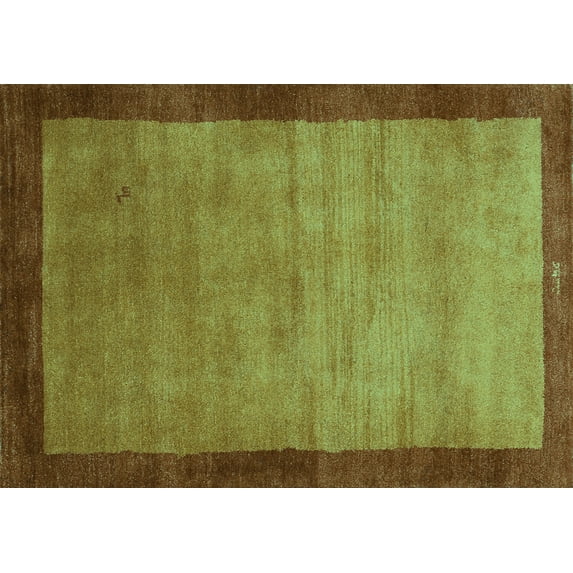 Ahgly Company Indoor Rectangle Abstract Turquoise Blue Contemporary Area Rugs, 4' x 6'