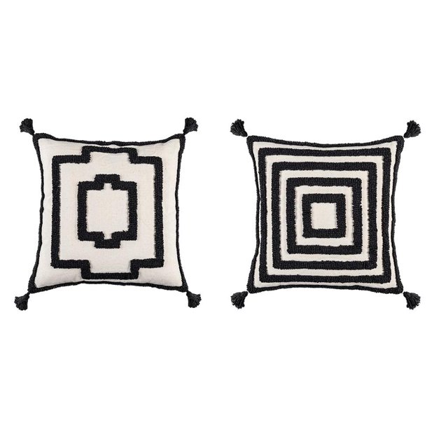 2 Cómodos Adornos para El Borlas Acolchada con Funda de Almohada Zulema Funda de almohada