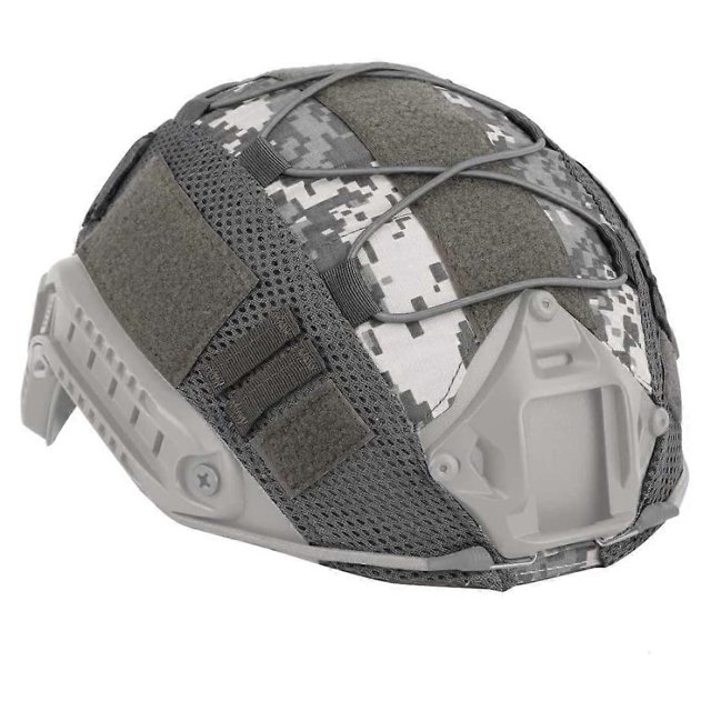 Helmet Cover Mesh Helmet Cover Accessories for Airsoft Paintball Gear Grey ACU Style Lightweight Durable Design