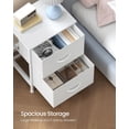 thumbnail image 3 of Cómoda SONGMICS ULGS312W01S para dormitorio, 2 cajones, acero MDF, color blanco, 3 of 6