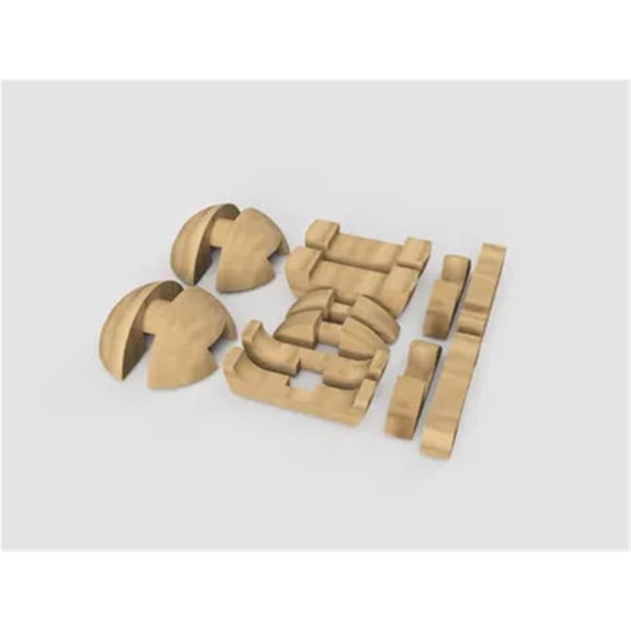 1PC "Wooden" ball-shaped puzzle decompression - 12 pieces (difficult) 3D printing