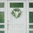 thumbnail image 2 of CC Christmas Decor Sunflower and Hydrangea Artificial Spring Floral Wreath - 24” - Green and White, 2 of 3
