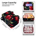 thumbnail image 3 of Cherry Double Layered Insulated Lunch Bag with Two Compartments, Large Capacity, Handheld Portable, 7.1x11.4x16.1 Inches, 3 of 6