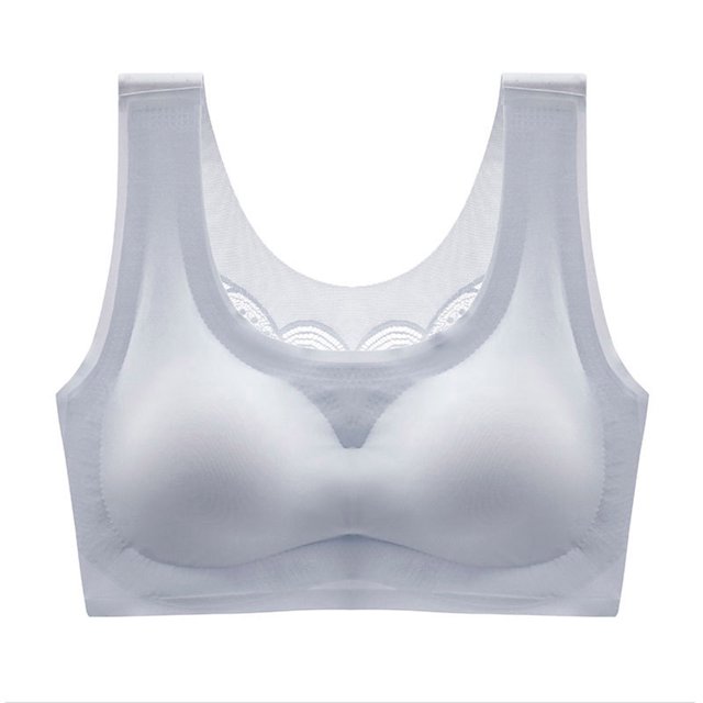 Womens No Steel Ring Lactation Vest Bra Back Adjustment Yoga Running Bra