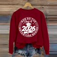 thumbnail image 2 of Womens Senior 2026 Sweatshirts Graduate Cute Graphic Crew Neck Tops Funny Casual Teacher Long Sleeve Baggy Shirts, 2 of 7
