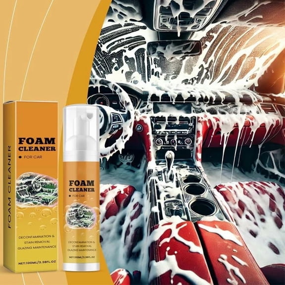 Car Interior Foam Cleaner, Multi-Surface Detailer Spray, 3.4 oz