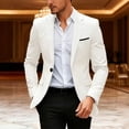 thumbnail image 4 of Mens Blazer Jacket One Button Casual Suit Jackets Slim Fit Stretch Sport Coat for Party Wedding & Business, 4 of 7