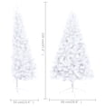 thumbnail image 4 of vidaXL Artificial Half Pre-lit Christmas Tree with Ball Set White 120 cm, 4 of 5