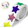 thumbnail image 2 of ZOUSSIQI Sparkly Foil Small Star Stickers 500Pcs Multicolor Star Stickers 1" Diameter for Kids Reward, Arts and Crafts and Homeschool Teacher Supplies Planner and School Classroom CA919-93933, 2 of 7