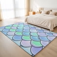 Area Rug 3x5ft Abstract Blue Green Ocean Washable Area Rugs for Living ...
