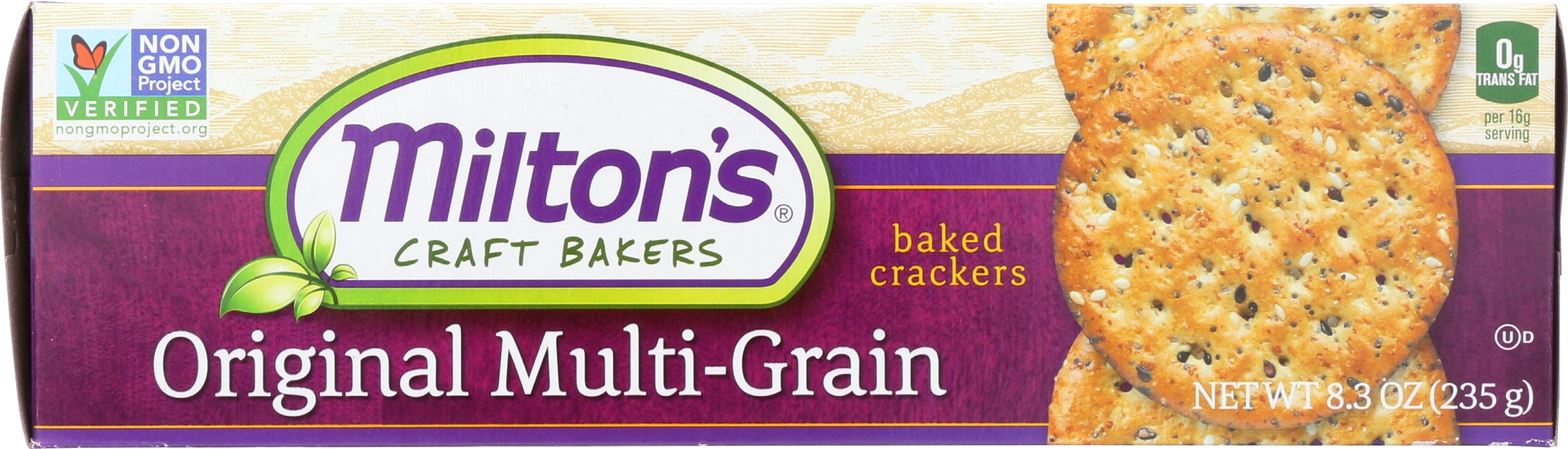 Milton's Original MultiGrain Crackers, 8.3 oz (Pack of 12) Walmart