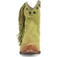thumbnail image 3 of Circle G Women's Studded Suede Fringe Ankle Boot Round Toe Green 6 1/2 M  US, 3 of 5