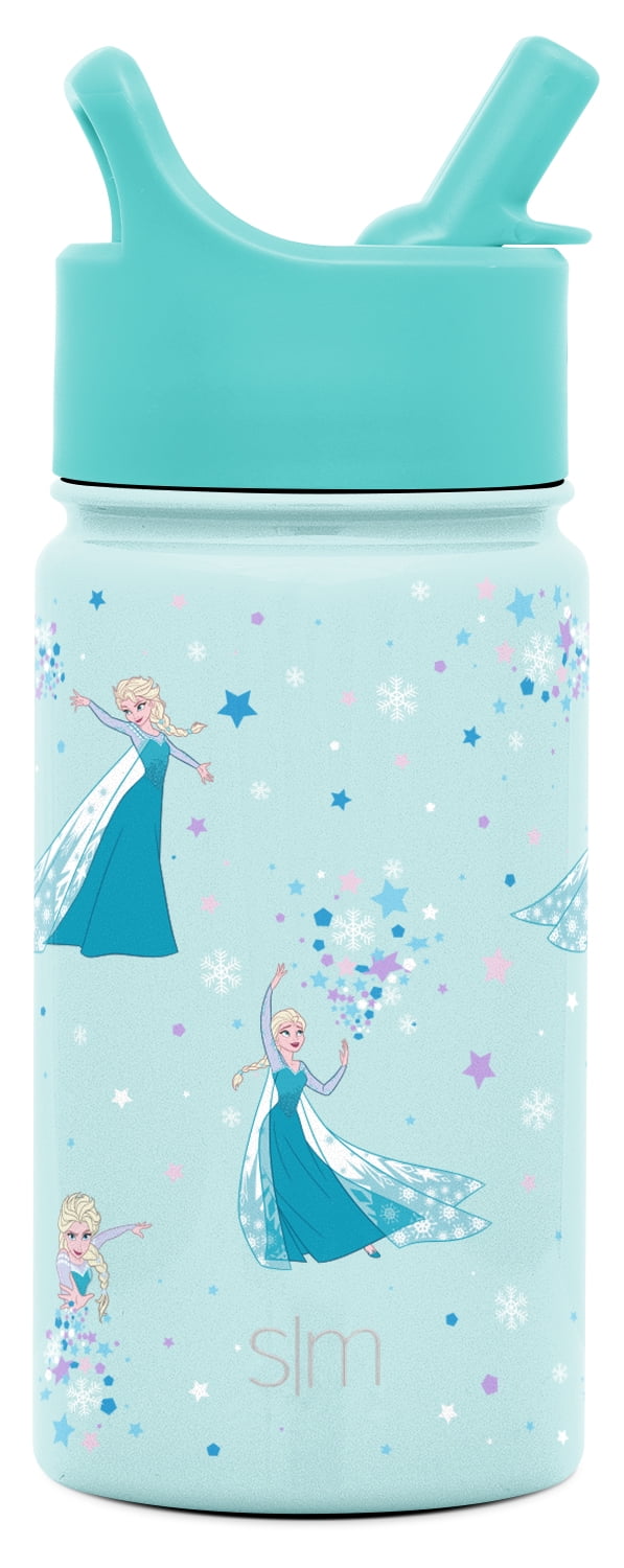 Simple Modern 14 oz. Disney Summit Kids Water Bottle Thermos with Straw Lid  - Dishwasher Safe Vacuum Insulated Double Wall Tumbler Travel Cup 18/8  Stainless Steel - Dainty Bambi 