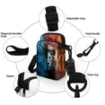 thumbnail image 5 of HELLHERO Cross Body Purse for Men, Women Outdoor Daily Use Two-Tone Lion Pattern Adjustable Crossbody Bag Lightweight, 5 of 7