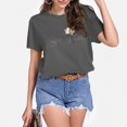 thumbnail image 2 of LUOGENLI T-shirts pour Femmes Motif Tournesol Col Rond Manches Courtes T-Shirt Graphique Fête de la Saint-Patrick Gris Foncé TTTG, 2 of 6