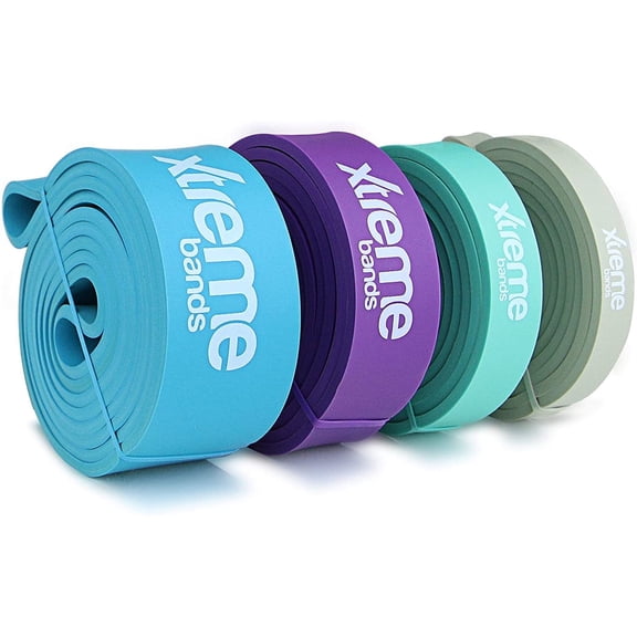 Xtreme Bands Resistance Bands 4-Level Set with Handles & Door Anchor for Strength Training