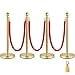 thumbnail image 3 of Vevor Velvet Ropes and Posts 4 Pcs, 3 Red Velvet Rope 5 ft, Stanchion Post with Ball Top, Crowd Control Barriers Gold Stanchions, Red Carpet Poles, Crowd Control Ropes and Poles for Party Supplies, 3 of 4