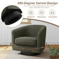 thumbnail image 5 of Swivel Barrel Accent Chair for Living Room, Modern Round Chenille Fabric Swivel Chair Living Room Chair（Tan-Set of 1）, 5 of 7