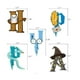 thumbnail image 3 of Harry Potter Tema Globo Banner Cake Topper Set Magic Niños Niño Niñas Fiesta de cumpleaños Suministros de decoración, 11 Feliz Sencillez, 3 of 5