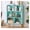 Mint Green, variant on SONGMY 5 Cube Mid-Century Modern Brown Wood Bookcase, 3 Tier Storage Organizer Shelf, Rustic Display Cabinet for Bedroom, Living Room, Office