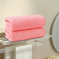 thumbnail image 6 of JeashCHAT 2 Pcs Bath Towels, Velvet Large Bath Towels, Super Soft Highly Absorbent Quick Dry Bath Towels for Bathroom Shower Pool Beach 28"x55" Pink, 6 of 6