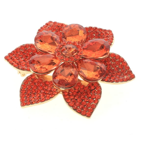Crystal Flower Brooch