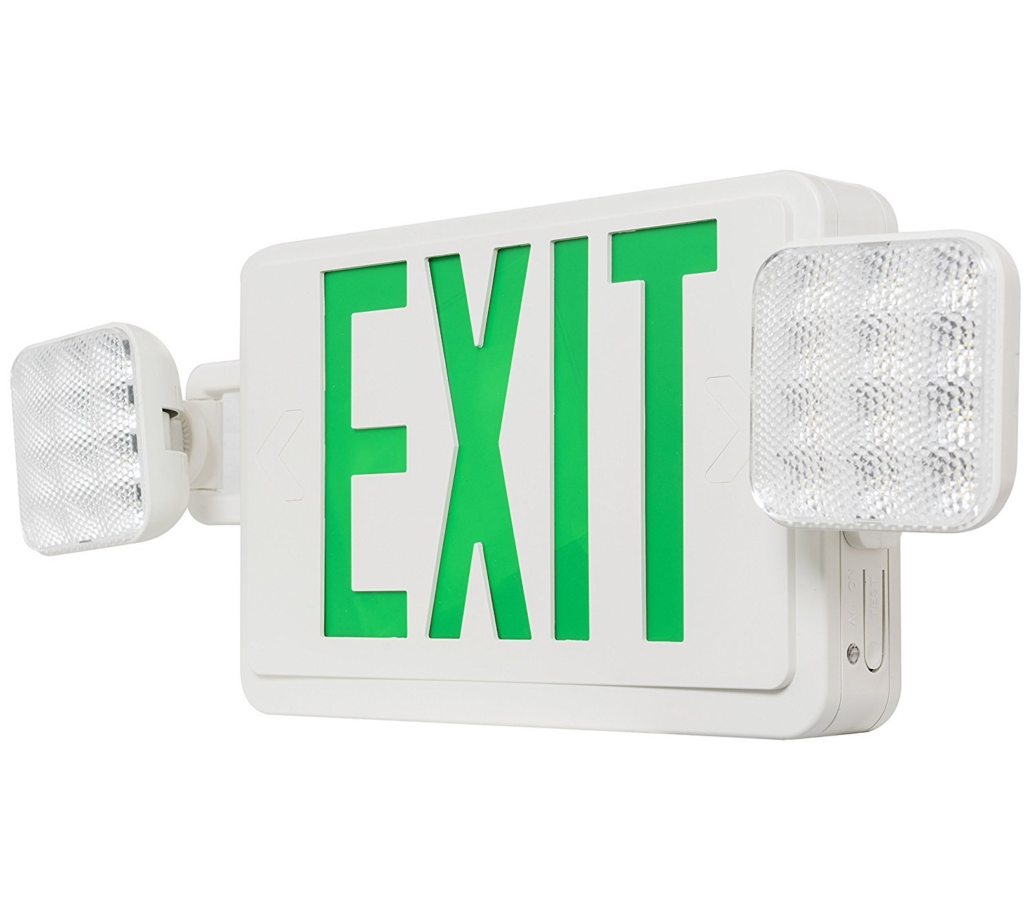 Wesco XTCLGWEM All LED Exit Emergency Light Combo Green Letters