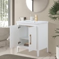 thumbnail image 3 of Vanity Art 30” Single Sink Bathroom Vanity Cabinet with Ceramic Countertop, 3 of 12