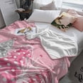 thumbnail image 3 of Christmas Throw Flannel Blanket 30x40In Pink Christmas Tree Xmas Snowflakes Winter Super Soft Cozy Bed Blanket, Lightweight Plush Fuzzy Bed Throw for Bedroom Sofa Couch Living Room, 3 of 4