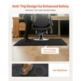 thumbnail image 6 of VEVOR Salon Mat for Hair Stylist, 3 x 5 FT Rectangle Salon Chair Mat Anti Fatigue, 1/2" Thickened PVC + NBR Barber Shop Floor Mat with Round Cut Out, Anti-Trip Beveled Edges & Non-slip Bottom, 6 of 9
