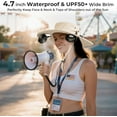 thumbnail image 4 of USB Charging Fan Hat,2-in-1 Hands-free Hat Fan with Detachable Neck, UPF 50+ Wide Brim Sun Hat,2600mAh Rechargeable Fishing Essentials for Camping Travel Delivery Outdoor-Black, 4 of 7