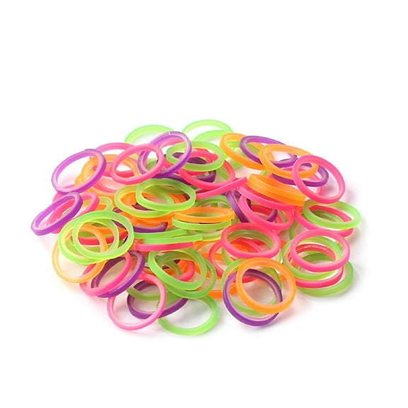 XIRQI 100pcs Orthodontic Rubber Bands Latex Braces Transparent Traction (5/16)