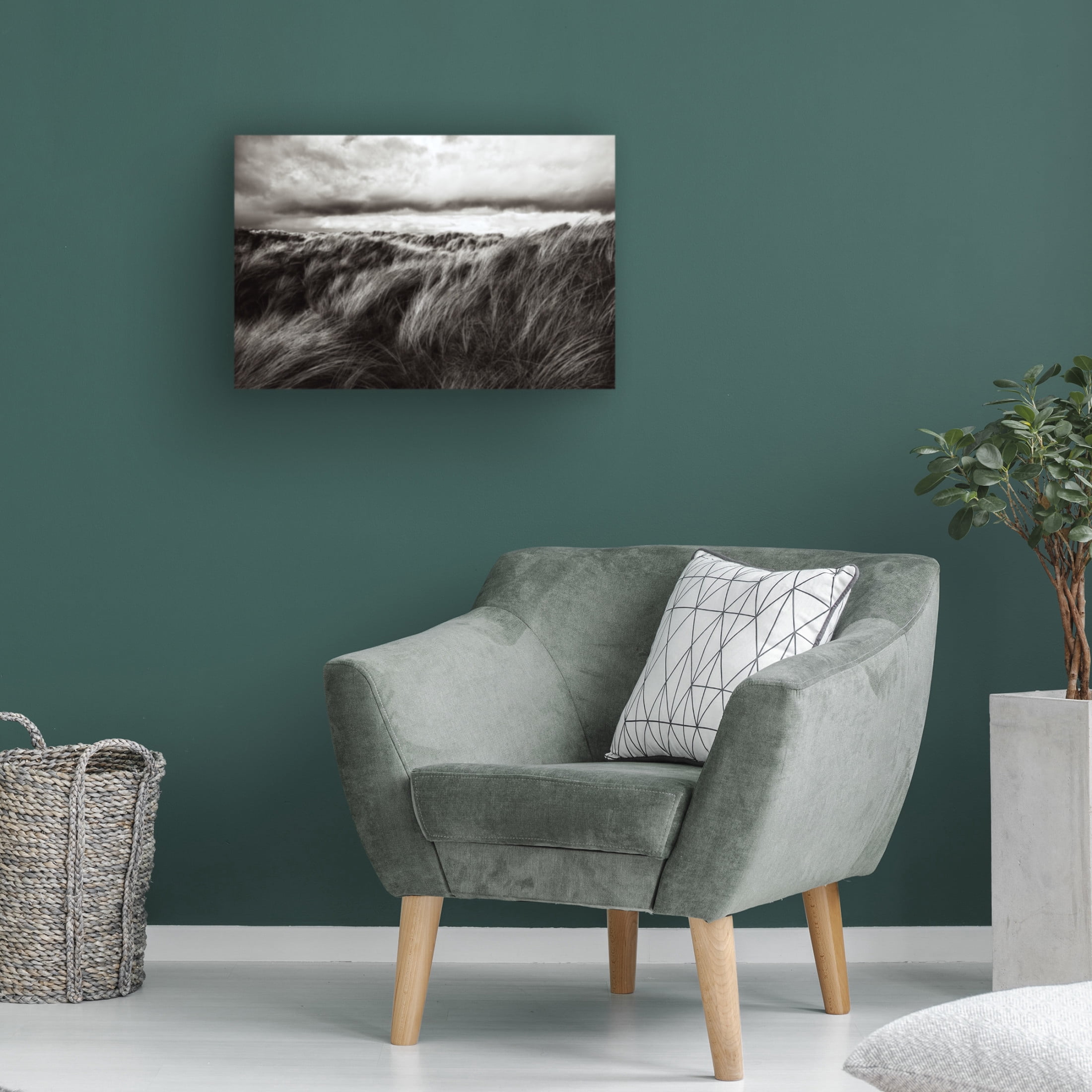 Canvas Wall Art - Paul  'Dunes Of Grass' Wall Art for Living Room, Bedroom, or Office Décor by Trademark Fine Art - 24 x 16 Inches