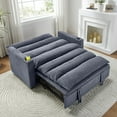 thumbnail image 5 of Aukfa 3 in 1 Convertible Pull Out Sofa Bed, Loveseat Sleeper with Thick Pad and Cup Holders for Living Room, Bedroom, Small Space, Gray, 5 of 8