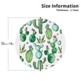 thumbnail image 2 of Pofeuu Cactus Plants1 Print Coasters for Drinks, 4Pack PU Leather Coasters, Bar Drink Coasters for Tabletop Protection, Furniture from Damage-Round Shape, 2 of 6