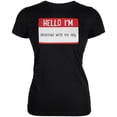 thumbnail image 1 of Halloween Hello I'm Obsessed With My Dog Juniors Soft T Shirt, 1 of 1