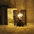 thumbnail image 2 of Lámpara decorativa decorativa con forma de jaula de hierro y luz LED nocturna, 2 of 8