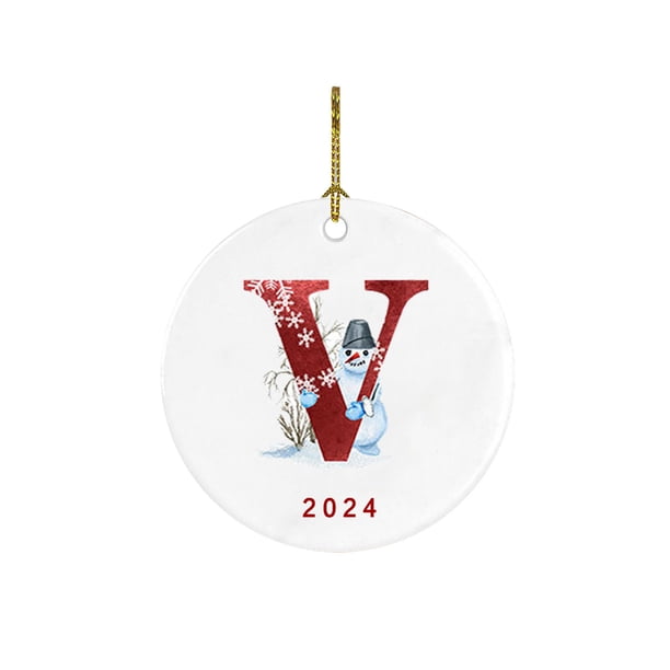 Coche Decoraciones de Navidad 2025 Nuevo 26 Carta de Navidad Muñeco de Nieve Colgante de Navidad - Colgante de Coche de Acrílico Santa Navidad Muñeco de Nieve Decoraciones
