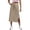 Khaki, variant on Ediodpoh Womens Skirt Women's High Waist Solid Color Casual Drawstring Side Slit Skater Skirt with Pockets Stretchy Comfortable A Line Coffee L