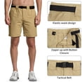 thumbnail image 2 of Zusmen Men's Hiking Shorts Outdoor Casual Lightweight Breathable Travel Golf Fishing Shorts with Nylon Belt Khaki34, 2 of 5