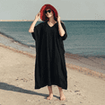 thumbnail image 5 of Miss Lavish London Plus size Kaftan Dresses for Women Beach Cover up Kaftans Caftans Moo Moos Women Swimwear Cover up Black X-Large, 5 of 6