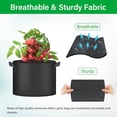 thumbnail image 4 of iPower 10 Pack 10 Gallon Grow Bags, Garden Planting Nonwoven Fabric Pots with Reinforced Handle, Heavy Duty and Aeration Planter Pot for Tomato, Fruits, Vegetables and Flowers, Black, 4 of 7