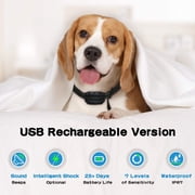 Smart Barking Collar with Beep Shock,Rechargeable Adjustable Sensitivity to Stop Bark Shock Collar